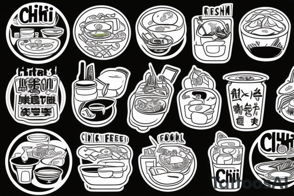 asian street food resturant called chi. food runner. eat, sleep, chi, repeat. tattoo idea