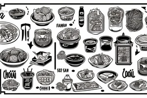 asian street food resturant called chi. food runner. eat, sleep, chi, repeat. tattoo idea