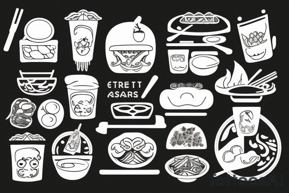 asian street food resturant called chi. food runner. eat, sleep, chi, repeat. tattoo idea