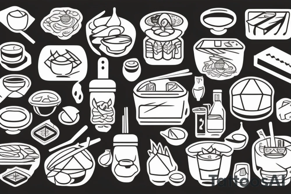 asian street food resturant called chi. food runner. eat, sleep, chi, repeat. tattoo idea