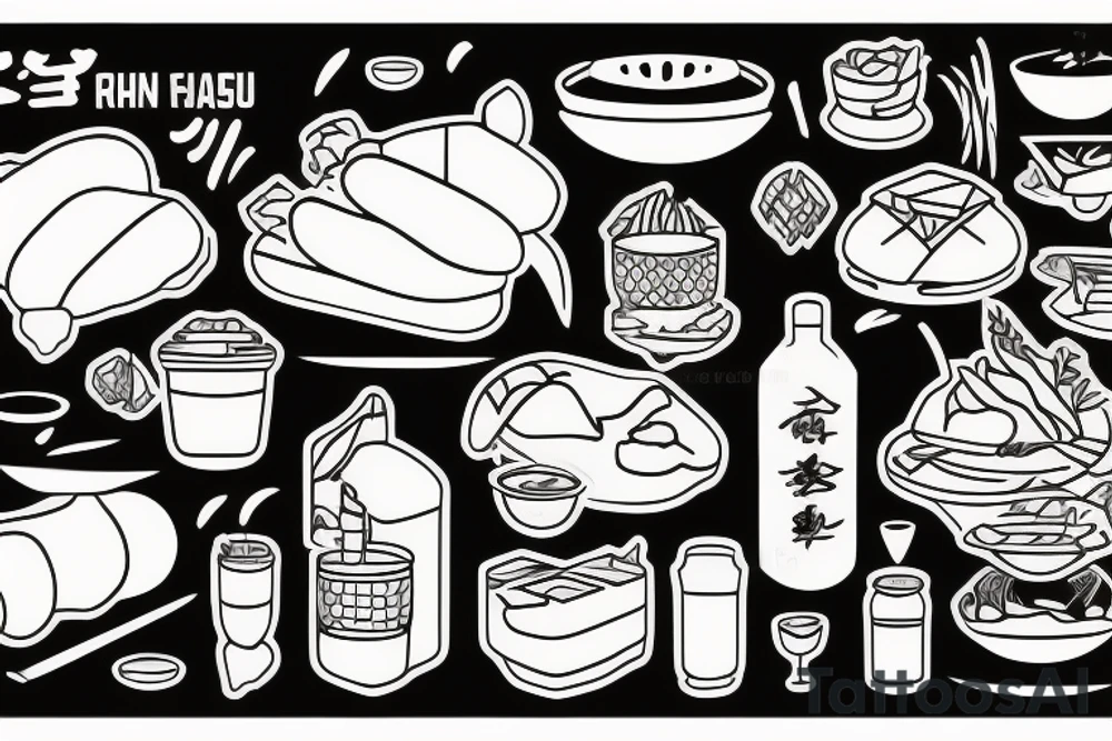 asian street food resturant called chi. food runner. eat, sleep, chi, repeat. tattoo idea