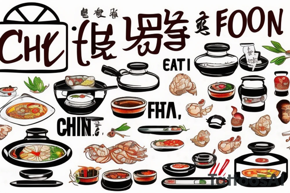 asian street food resturant called chi. food runner. eat, sleep, chi, repeat. tattoo idea