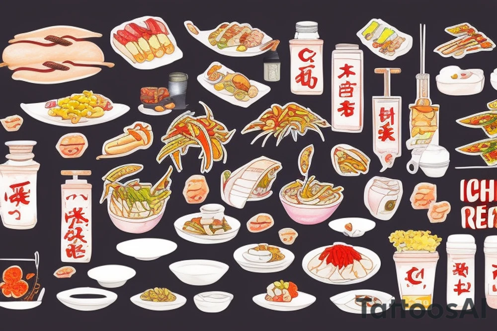 asian street food resturant called chi. food runner. eat, sleep, chi, repeat. tattoo idea