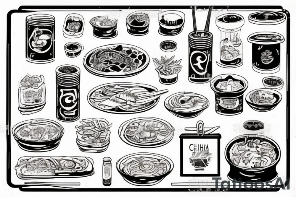 asian street food resturant called chi. food runner. eat, sleep, chi, repeat. tattoo idea