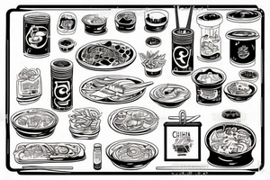 asian street food resturant called chi. food runner. eat, sleep, chi, repeat. tattoo idea