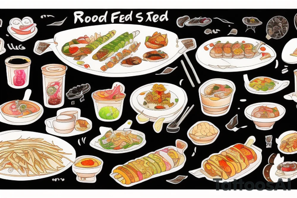 asian street food resturant called chi. food runner. eat, sleep, chi, repeat. tattoo idea