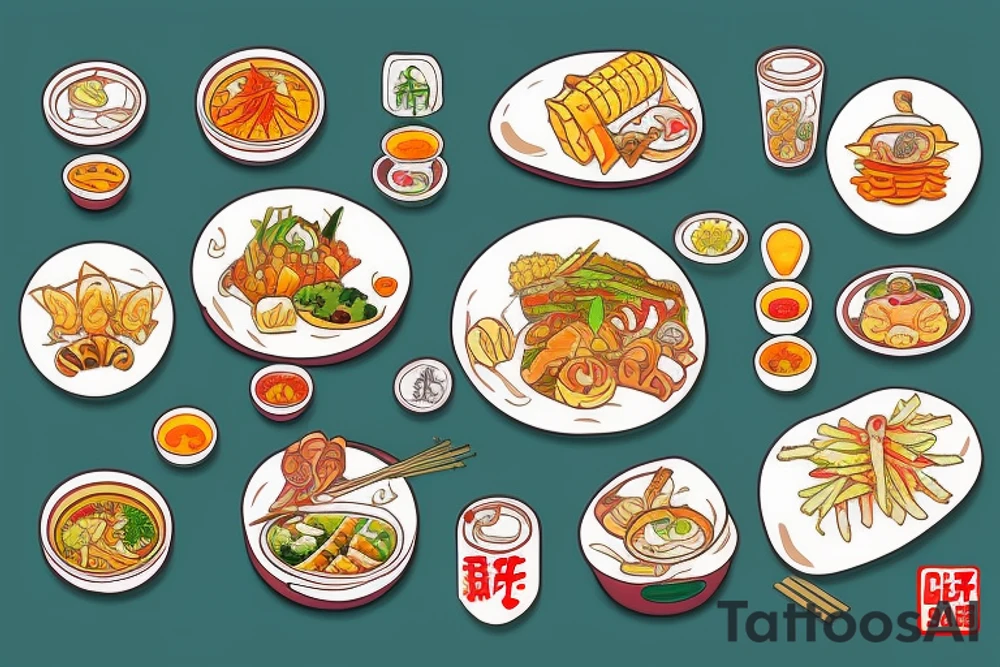 asian street food resturant called chi. food runner. eat, sleep, chi, repeat. tattoo idea