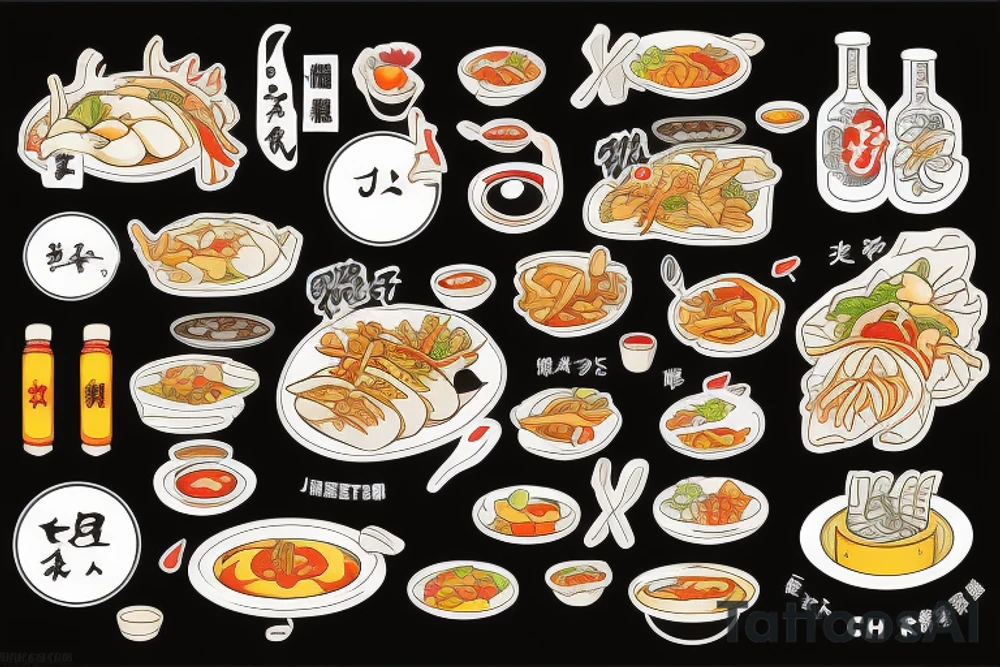 asian street food resturant called chi. food runner. eat, sleep, chi, repeat. tattoo idea
