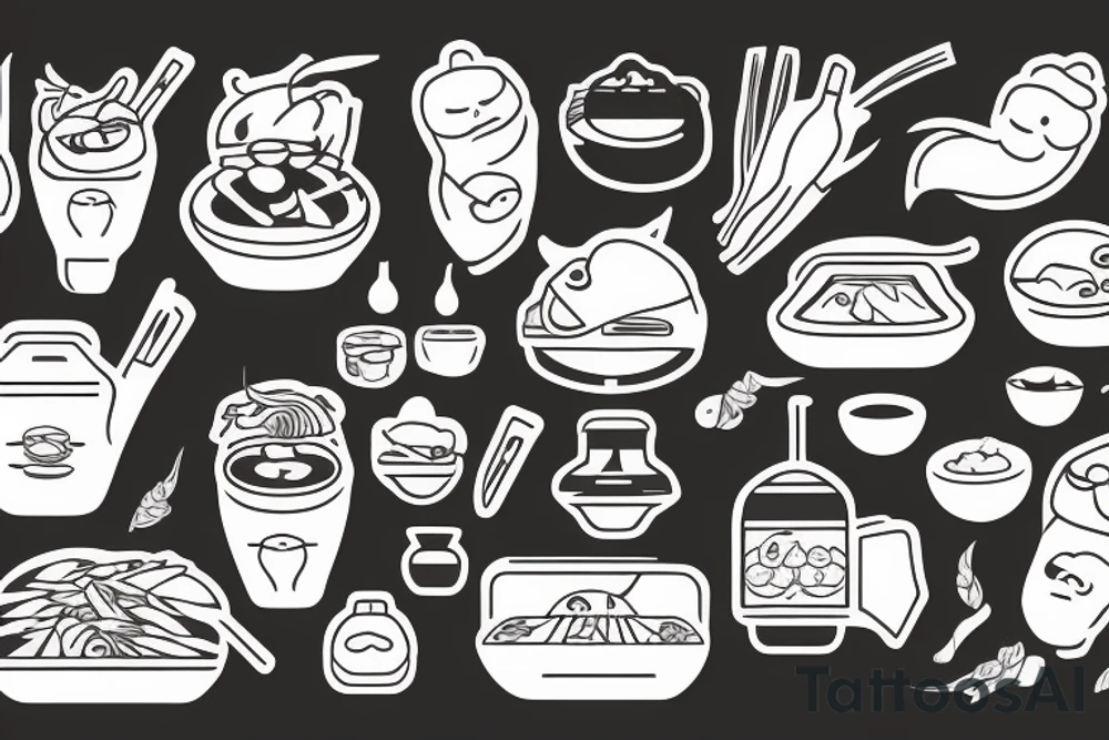 asian street food resturant called chi. food runner. eat, sleep, chi, repeat. tattoo idea