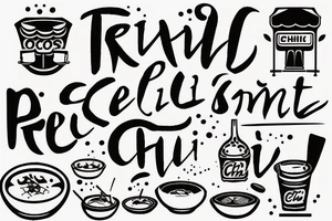 asian street food resturant called chi resturant. food runner. eat, sleep, chi, repeat. tattoo idea