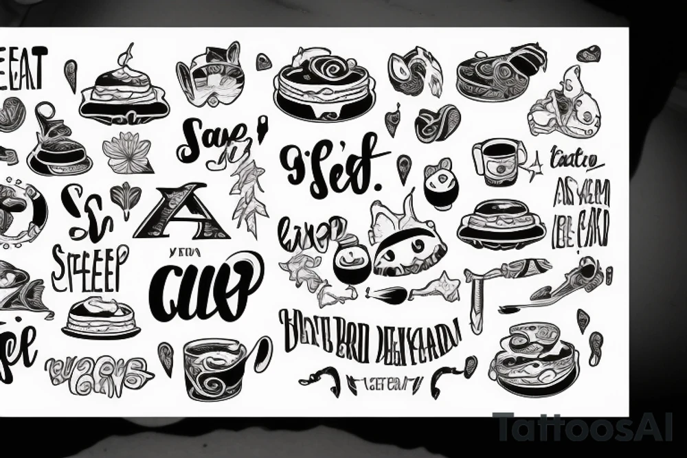 eat, sleep, chi, repeat. tattoo idea