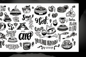 eat, sleep, chi, repeat. tattoo idea