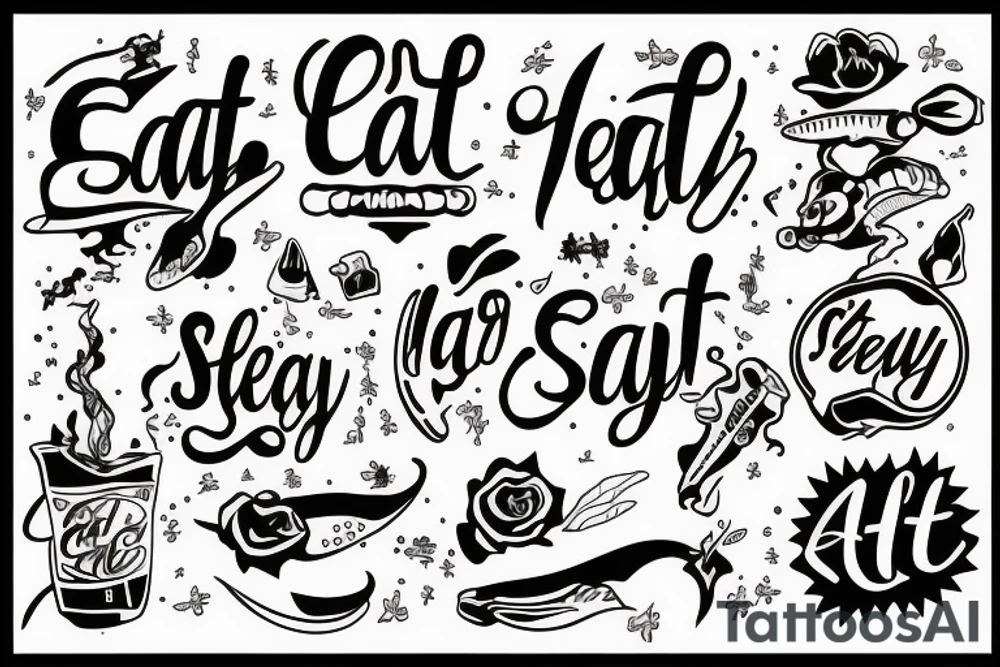 eat, sleep, chi, repeat. tattoo idea