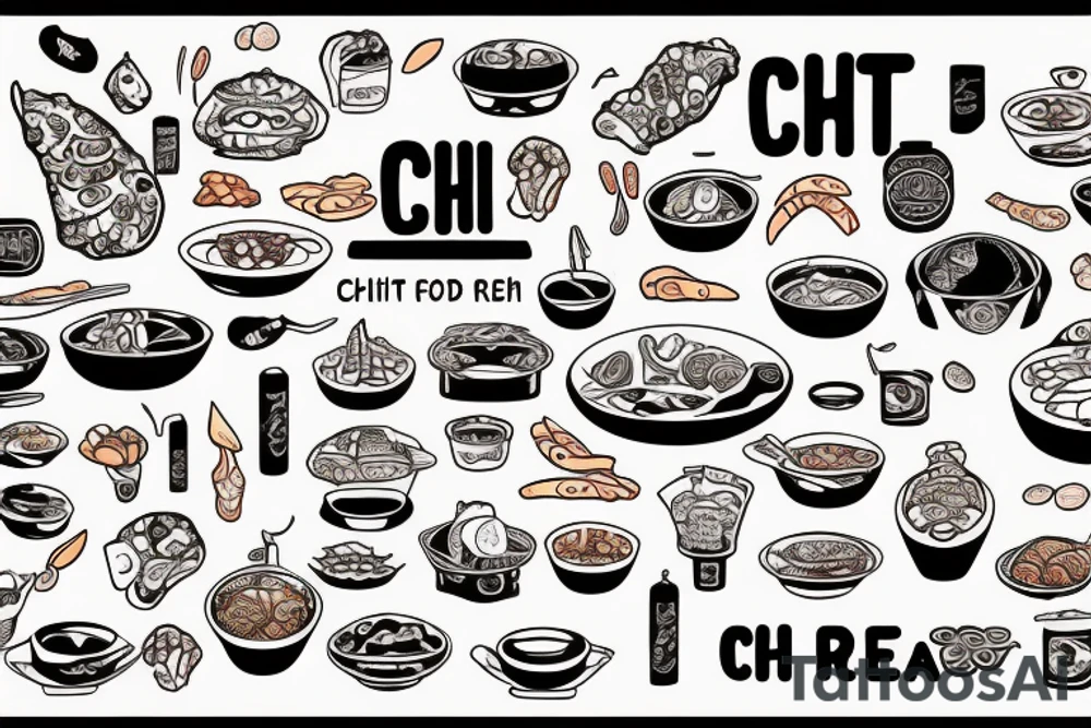 eat, sleep, chi, repeat. asian street food resturant called chi resturant. food runner. tattoo idea