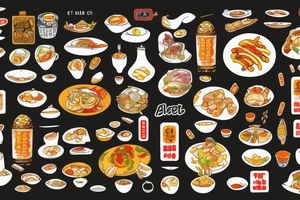 eat, sleep, chi, repeat. asian street food resturant called chi resturant. food runner. tattoo idea