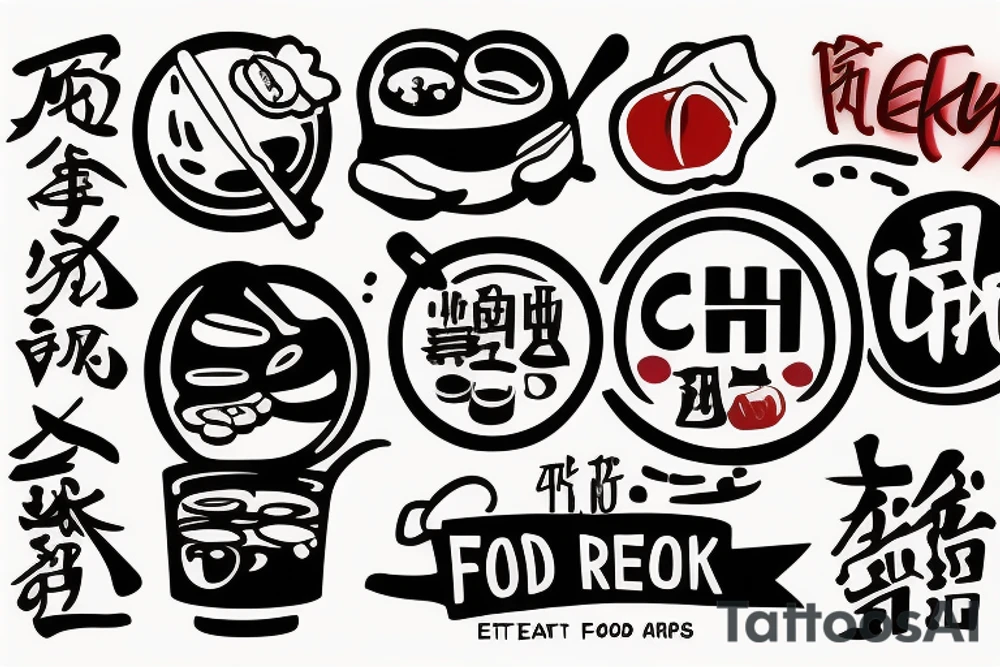 eat, sleep, chi, repeat. asian tappas resturant called chi resturant. food runner. tattoo idea