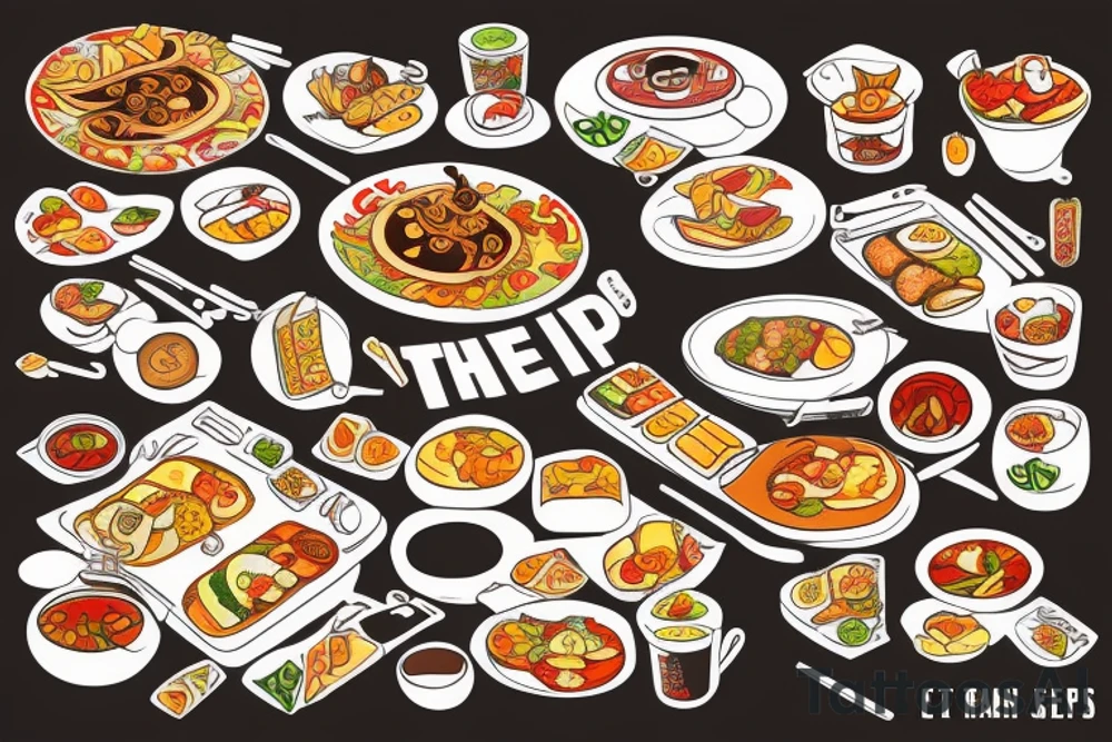 eat, sleep, chi, repeat. asian tappas resturant called chi resturant. food runner. tattoo idea