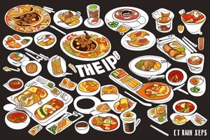 eat, sleep, chi, repeat. asian tappas resturant called chi resturant. food runner. tattoo idea