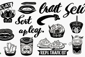 eat, sleep, chi, repeat. asian tappas resturant called chi resturant. food runner. tattoo idea