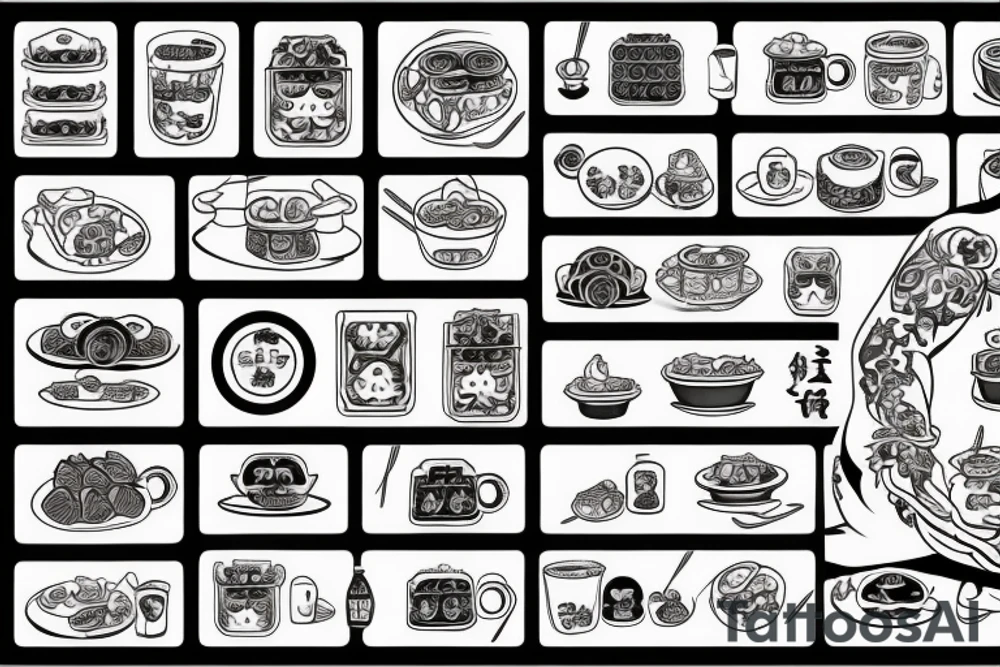 eat, sleep, chi, repeat. asian tappas resturant called chi resturant. food runner. tattoo idea