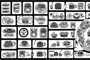 eat, sleep, chi, repeat. asian tappas resturant called chi resturant. food runner. tattoo idea