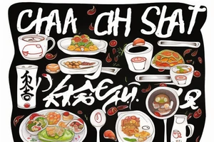 eat, sleep, chi, repeat. asian tappas resturant called chi resturant. food runner. tattoo idea