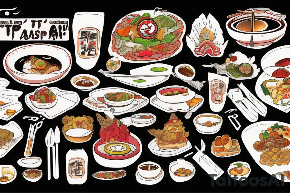 eat, sleep, chi, repeat. asian tappas resturant called chi resturant. food runner. tattoo idea