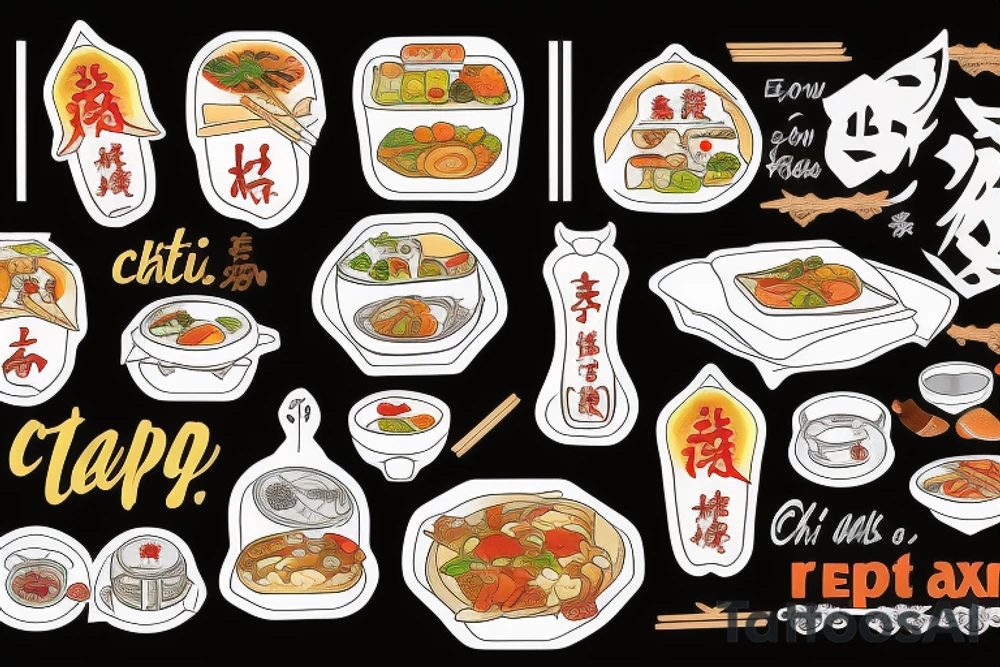 eat, sleep, chi, repeat. asian tappas resturant called chi resturant. food runner. tattoo idea