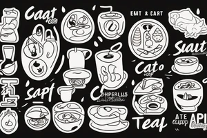 eat, sleep, chi, repeat. asian tappas a la carte resturant called chi resturant. food runner. tattoo idea