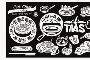 eat, sleep, chi, repeat. asian tappas a la carte resturant called chi resturant. food runner. tattoo idea