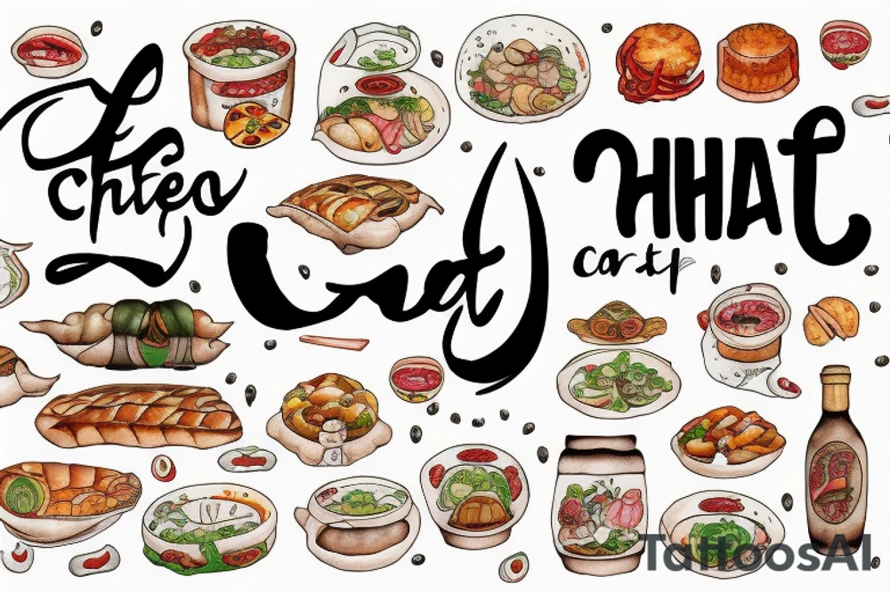 eat, sleep, chi, repeat. asian tappas a la carte resturant called chi resturant. food runner. tattoo idea