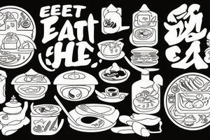 eat, sleep, chi, repeat. asian tappas a la carte resturant called chi resturant. food runner. tattoo idea