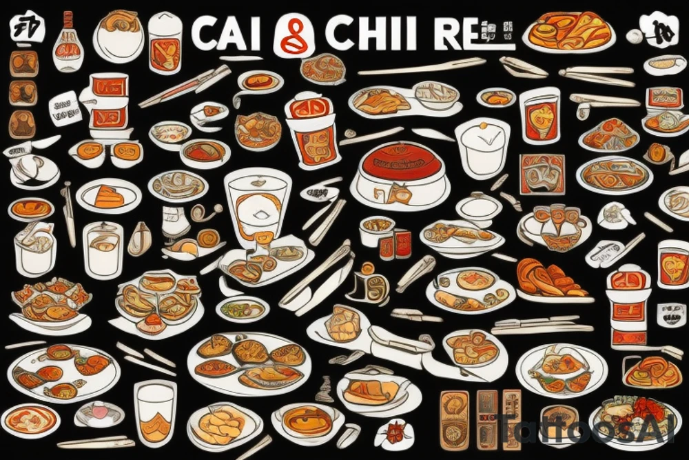 eat, sleep, chi, repeat. asian tappas a la carte resturant called chi resturant. food runner. tattoo idea