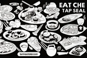 eat, sleep, chi, repeat. asian tappas a la carte resturant, chi resturant. tattoo idea