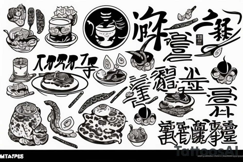 eat, sleep, chi, repeat. asian tappas a la carte resturant, chi resturant. tattoo idea