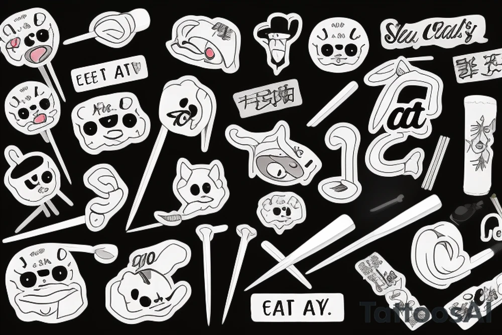 eat, sleep, chi, repeat. on chopsticks tattoo idea