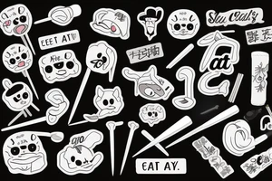 eat, sleep, chi, repeat. on chopsticks tattoo idea