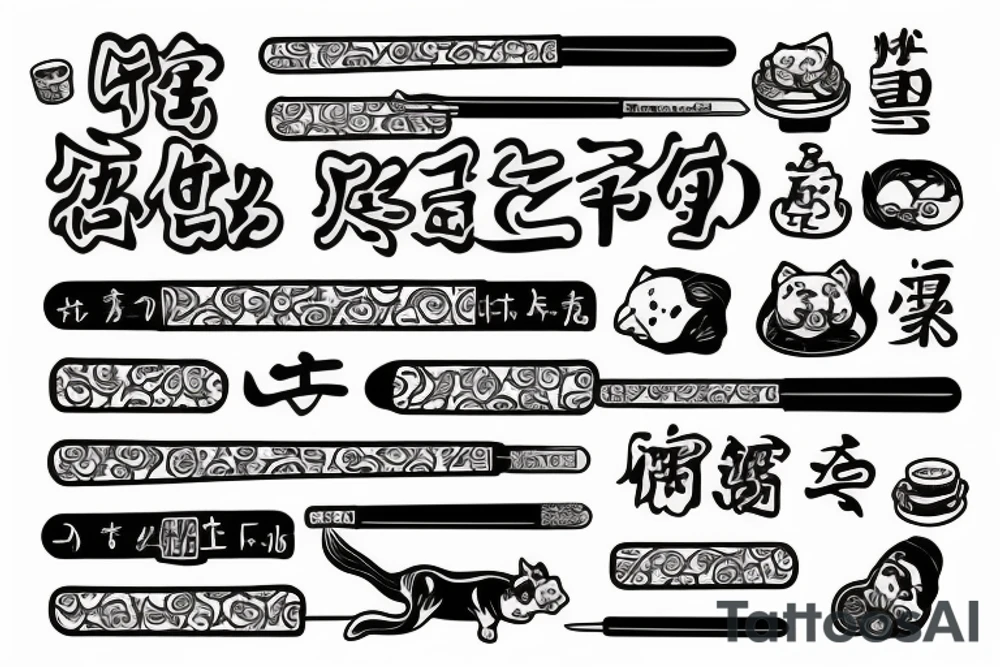 eat, sleep, chi, repeat. on chopsticks tattoo idea