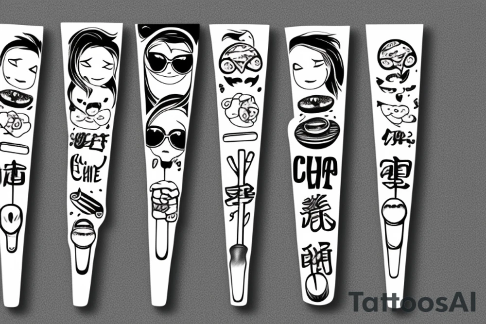eat, sleep, chi, repeat. on chopsticks tattoo idea