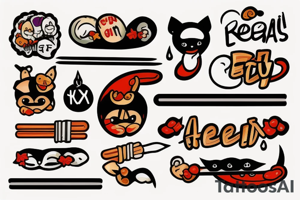 eat, sleep, chi, repeat. on chopsticks tattoo idea
