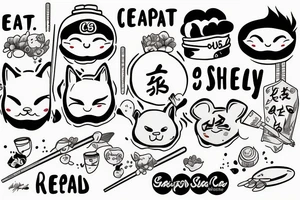 eat, sleep, chi, repeat. on chopsticks tattoo idea