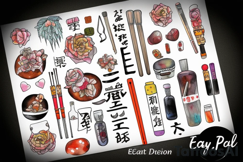 eat, sleep, chi, repeat. on chopsticks tattoo idea