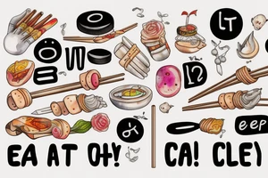 eat, sleep, chi, repeat. on chopsticks tattoo idea