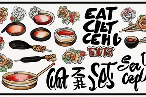 eat, sleep, chi, repeat. on chopsticks tattoo idea
