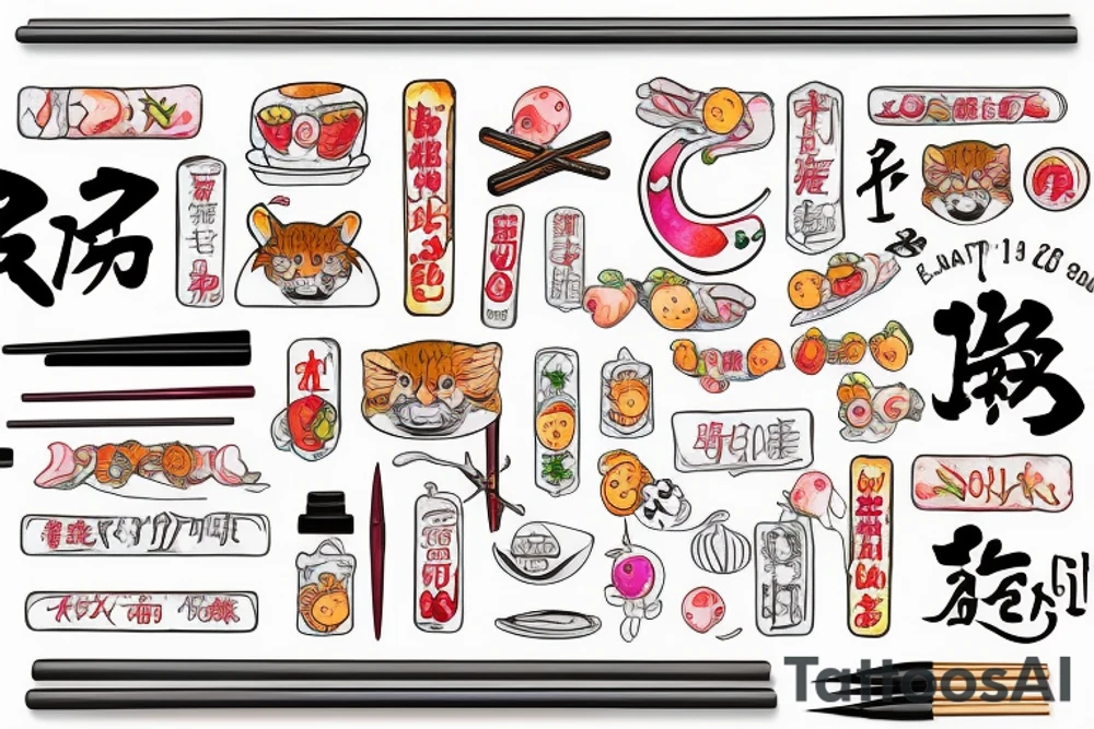 eat, sleep, chi, repeat. on chopsticks tattoo idea