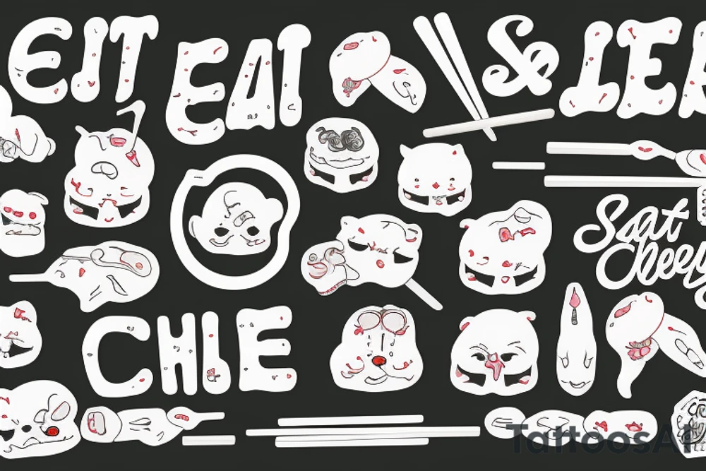 eat, sleep, chi, repeat. on chopsticks tattoo idea