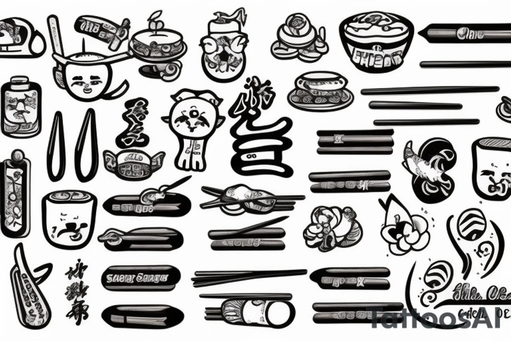 eat, sleep, chi, repeat. on chopsticks tattoo idea