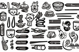 eat, sleep, chi, repeat. on chopsticks tattoo idea