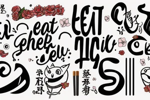 eat, sleep, chi, repeat. on chopsticks tattoo idea