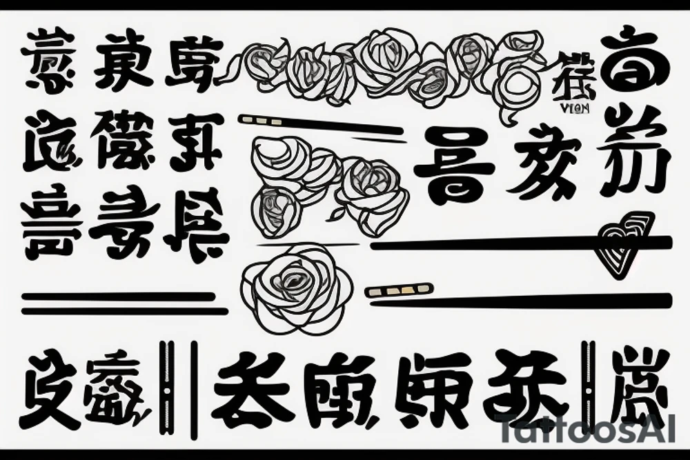quote "eat, sleep, chi, repeat". on chopsticks tattoo idea